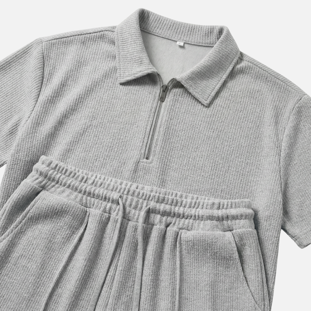 Kurzarm-Polo-Set mit Kordelzugbund für Herren
