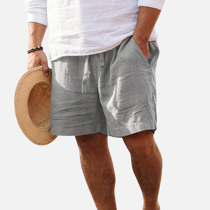 Kurze Baumwollhose mit Tunnelzug für Herren