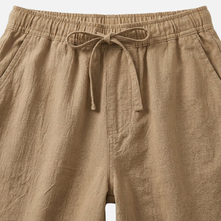 Kurze Baumwollhose mit Tunnelzug für Herren