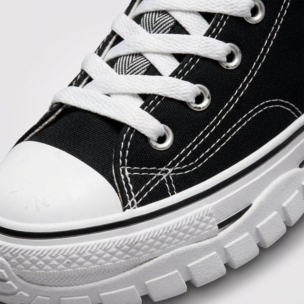 Lace-Up High-Top Canvas Plateau-Sneaker für Herren – Rundzehe 2