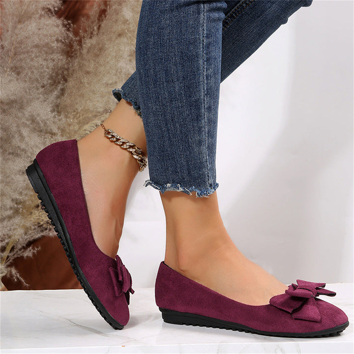 Laessige Loafer mit Schleifendetail und runder Kappe fuer Damen 5