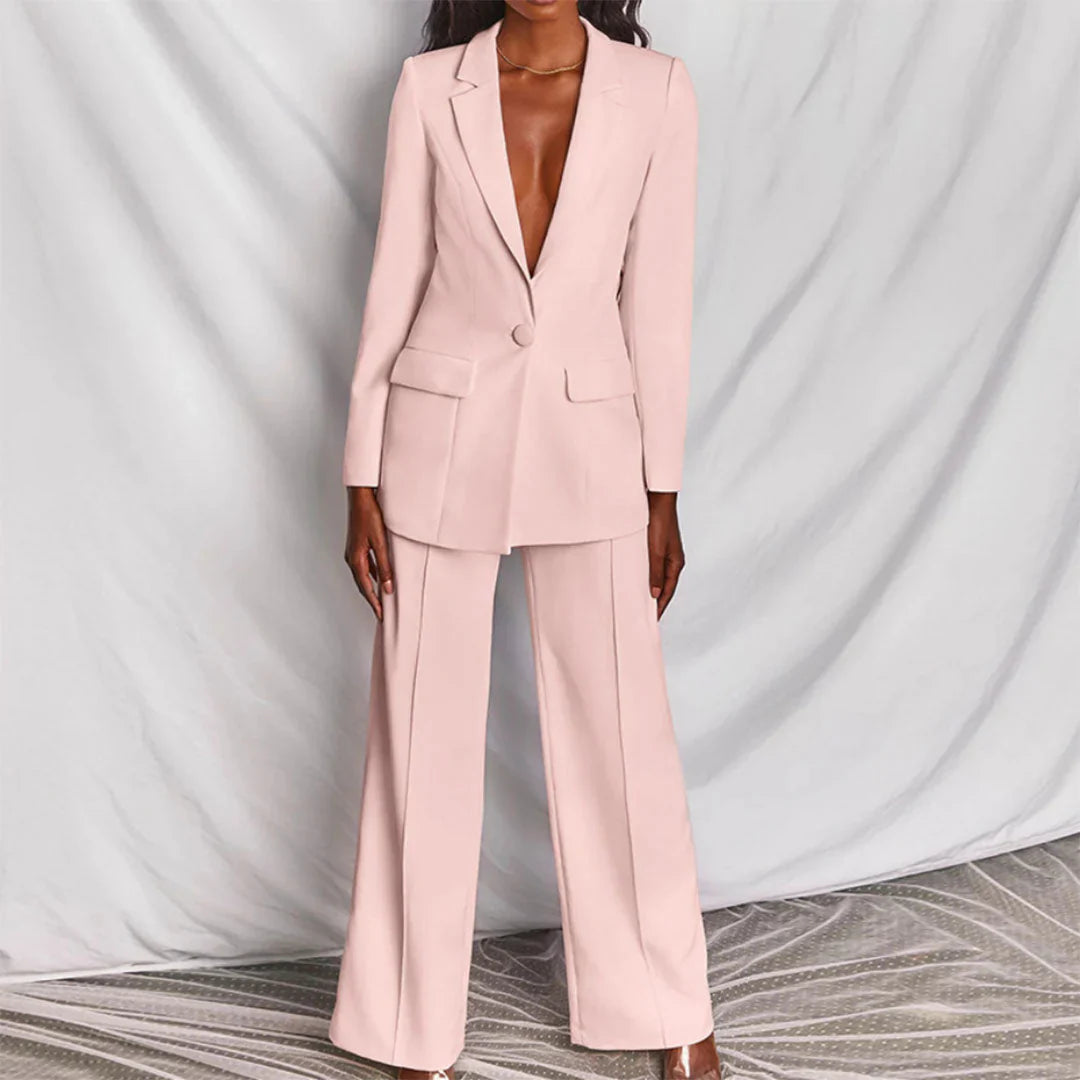 Langer_Blazer_Weite_Hose_Set_fuer_Damen_Elegant_Tailliert_3