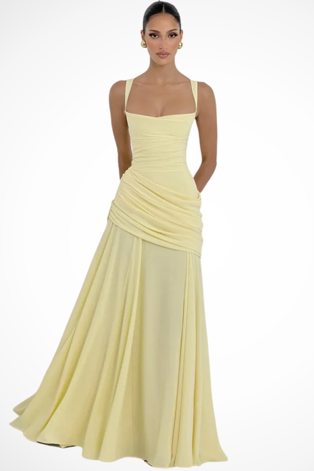 Langes Elegantes Maxi Hochzeitskleid fuer Damen 4