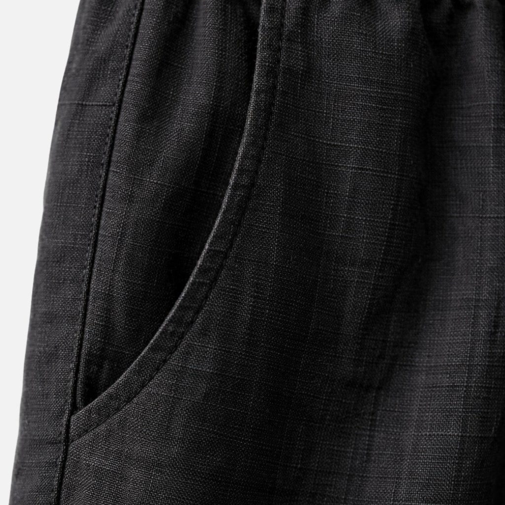 Locker geschnittene Leinenhose mit Kordelzug für Herren