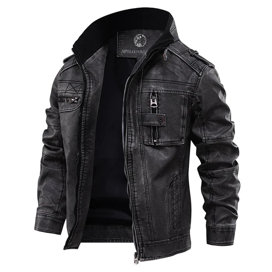 Leder-Jacke Klassik für Herren – Mit Reverskragen 1