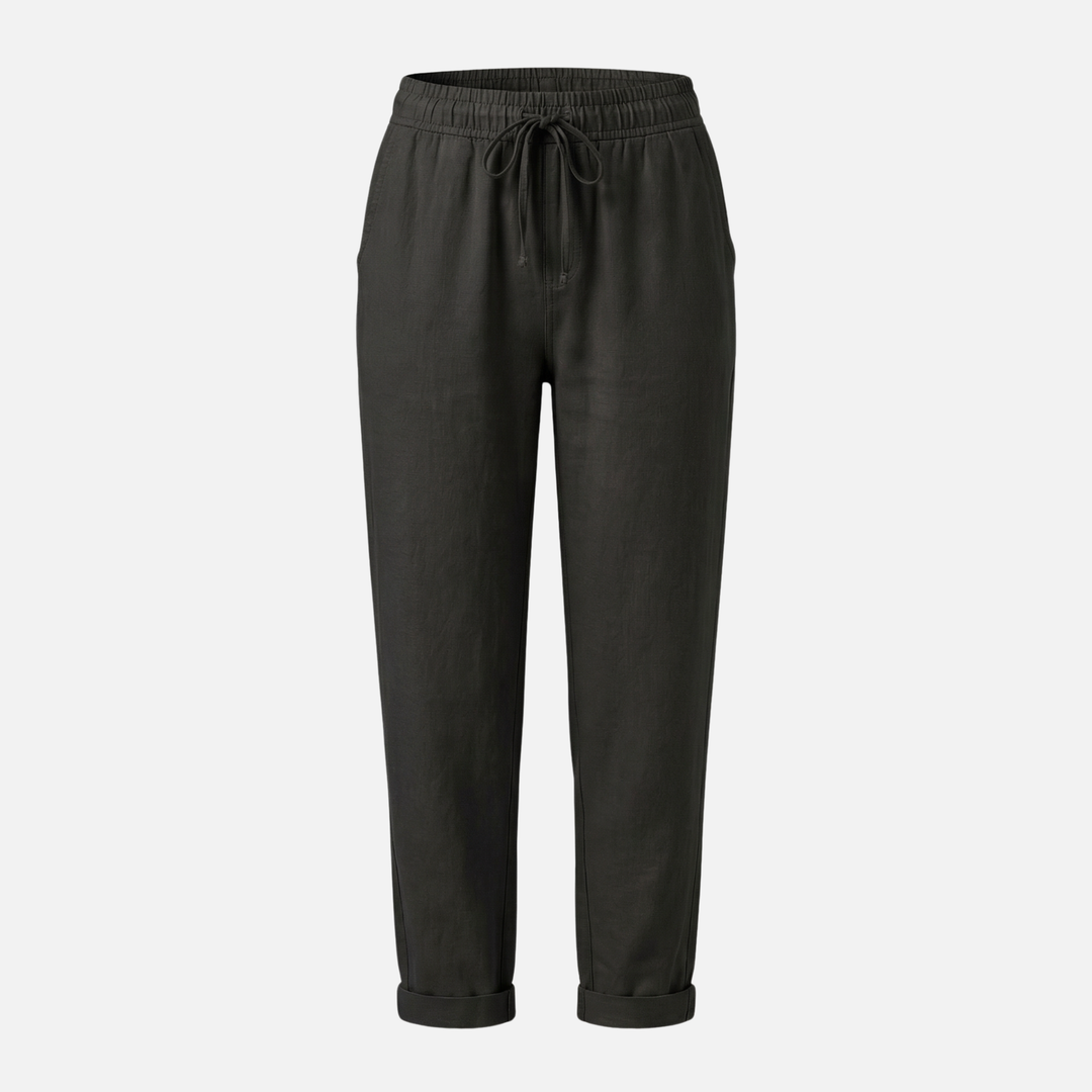Leichte Sommer Leinenhose mit Stretch Regular Fit für Damen