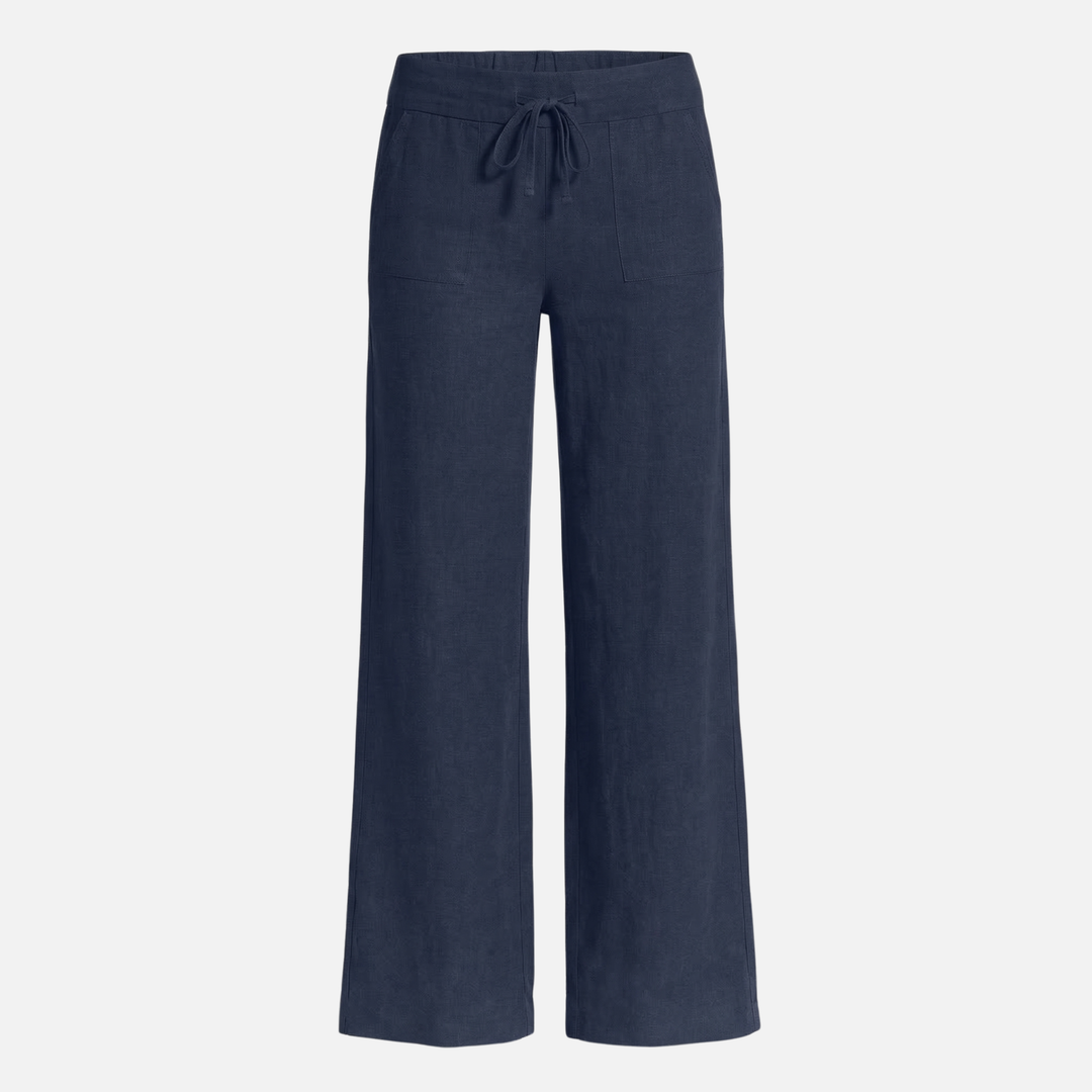 Leichte Sommer Oversize Leinenhose mit Kordelzug für Damen