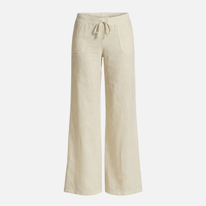 Leichte Sommer Oversize Leinenhose mit Kordelzug für Damen