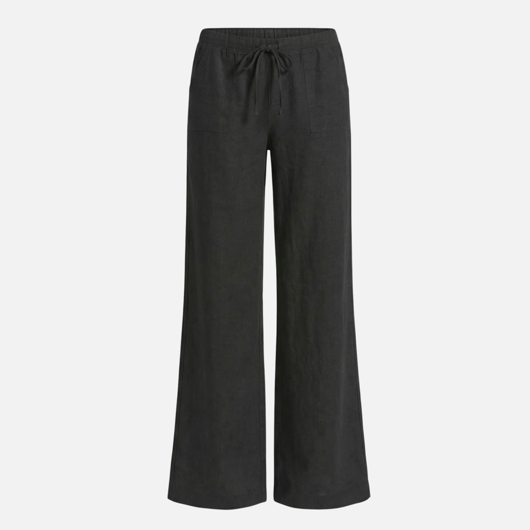 Leichte Sommer Oversize Leinenhose mit Kordelzug für Damen