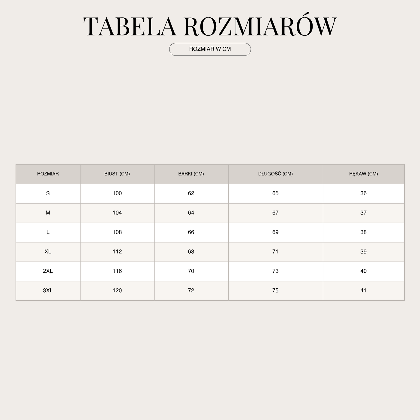 Letnia bluzka dla kobiet – lekka z podwijanymi rękawami size chart