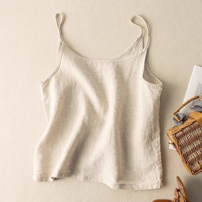 Leinen-Camisole-Top für Damen – Leicht 1