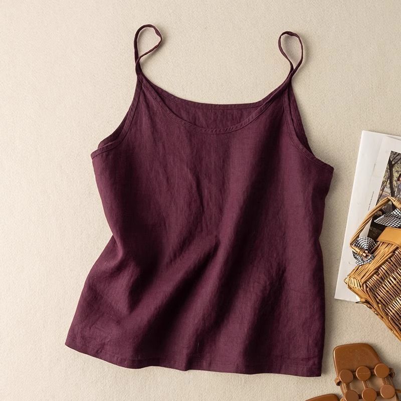 Leinen-Camisole-Top für Damen – Leicht 4