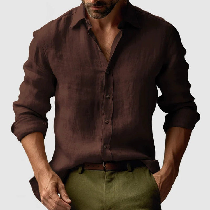 Leinen-Hemd für Herren – Langarm und im Vintage-Stil 12
