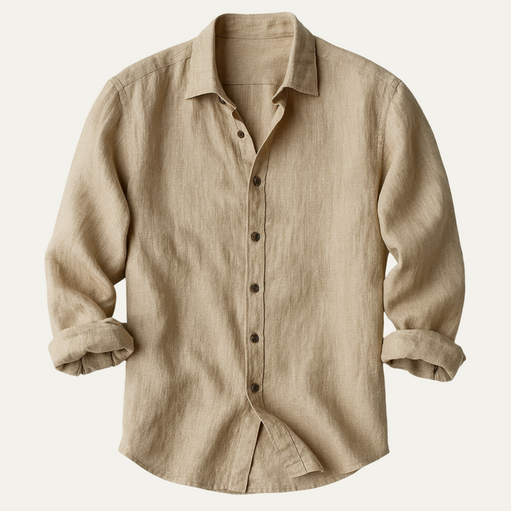 Leinen-Hemd für Herren – Langarm und im Vintage-Stil 2