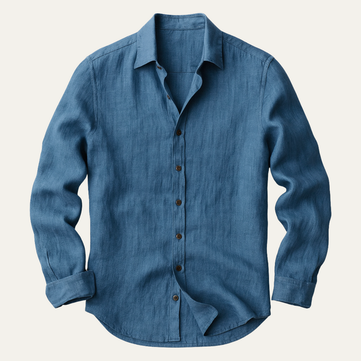 Leinen-Hemd für Herren – Langarm und im Vintage-Stil 4