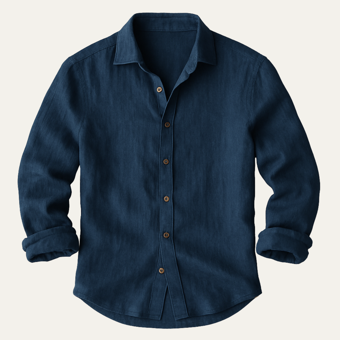 Leinen-Hemd für Herren – Langarm und im Vintage-Stil 6