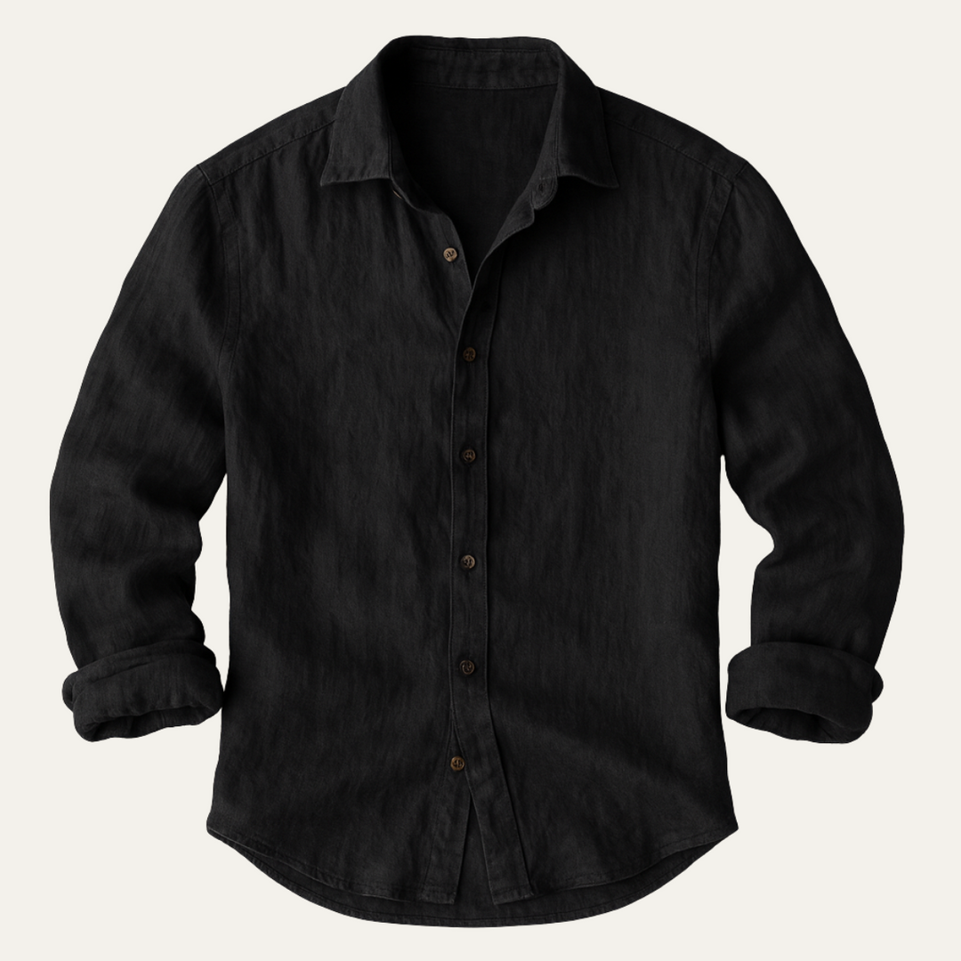 Leinen-Hemd für Herren – Langarm und im Vintage-Stil 9