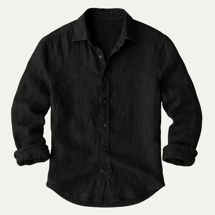 Leinen-Hemd für Herren – Langarm und im Vintage-Stil 9