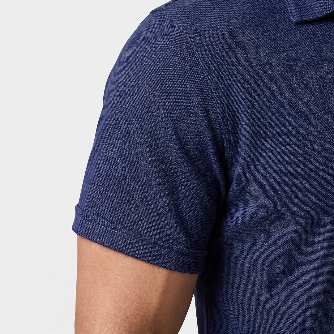 Leinen Poloshirt mit Halbknopfleiste fuer Herren 9