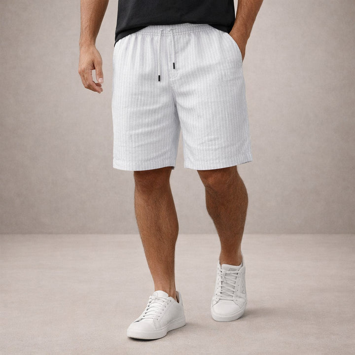 Leinen-Sommershorts für Herren – Kordelzug, Lässiger Schnitt 1