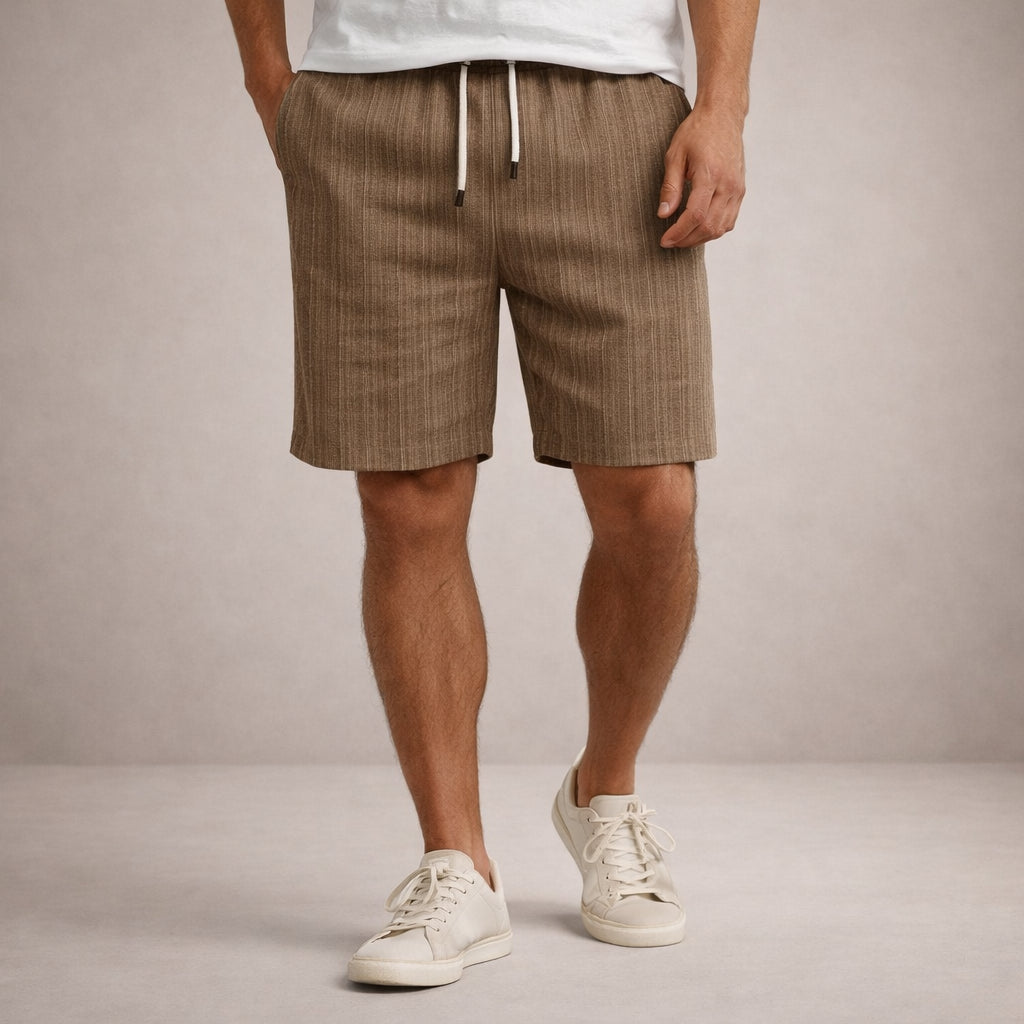Leinen-Sommershorts für Herren – Kordelzug, Lässiger Schnitt 12