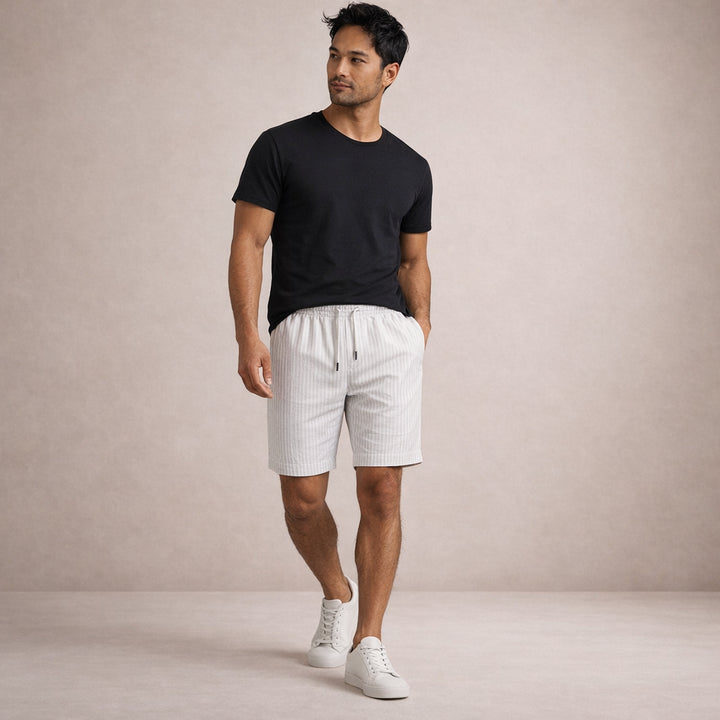 Leinen-Sommershorts für Herren – Kordelzug, Lässiger Schnitt 14