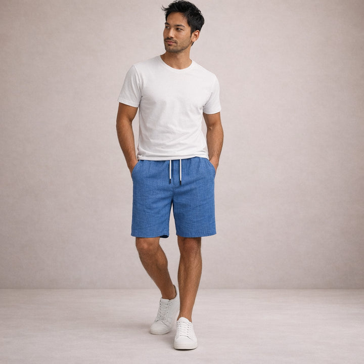 Leinen-Sommershorts für Herren – Kordelzug, Lässiger Schnitt 16