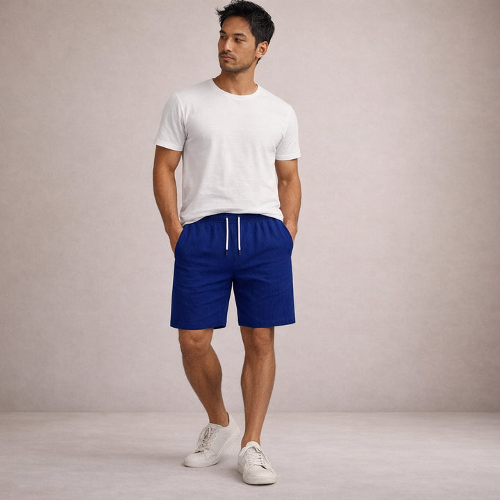 Leinen-Sommershorts für Herren – Kordelzug, Lässiger Schnitt 17