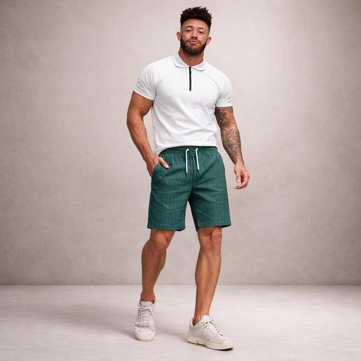 Leinen-Sommershorts für Herren – Kordelzug, Lässiger Schnitt 19