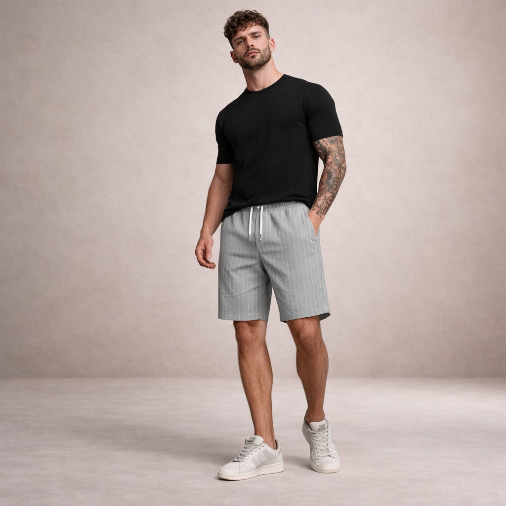 Leinen-Sommershorts für Herren – Kordelzug, Lässiger Schnitt 20