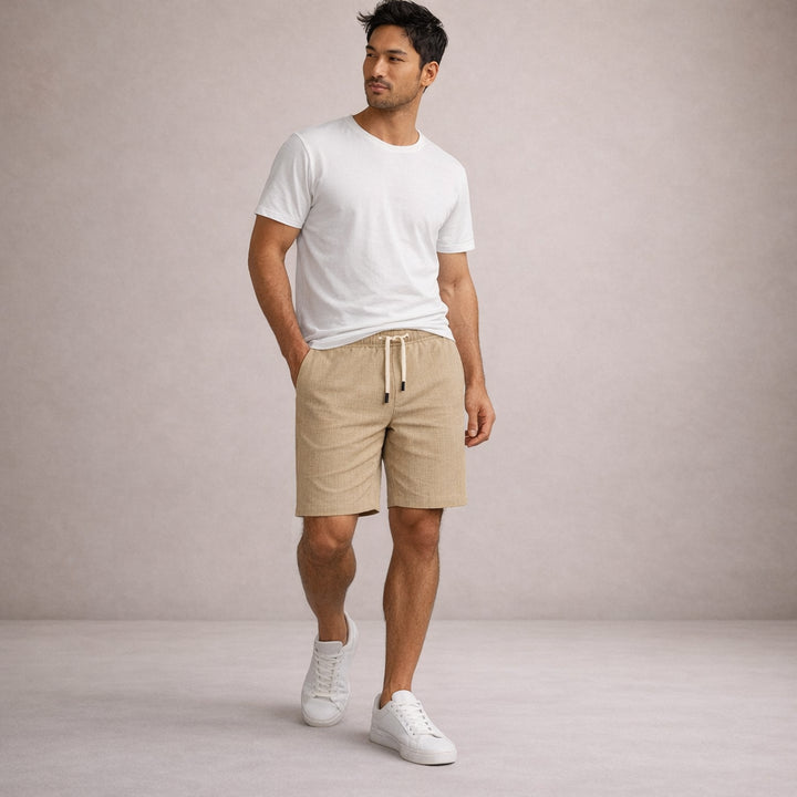 Leinen-Sommershorts für Herren – Kordelzug, Lässiger Schnitt 24