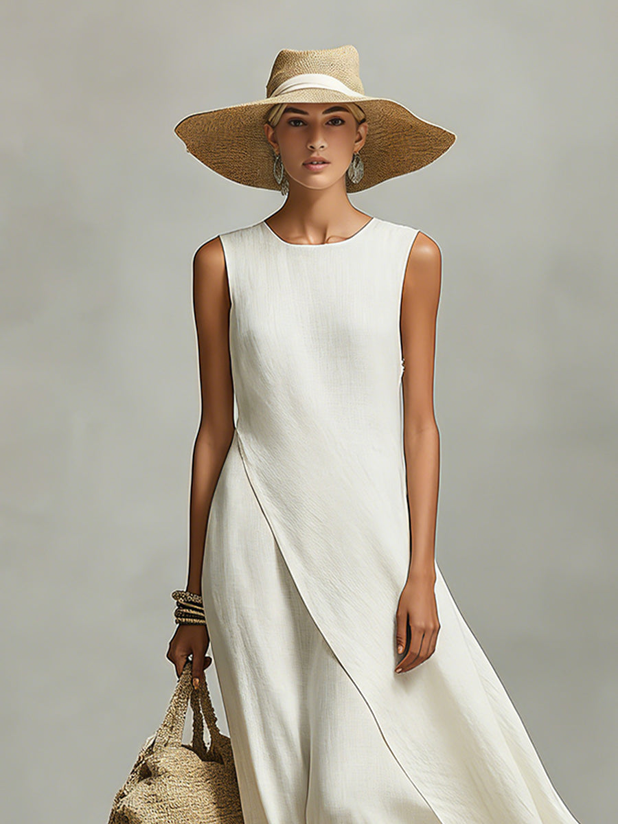 Leinenoptik_Maxikleid_fuer_Damen_rmellos_mit_weitem_Schnitt_3