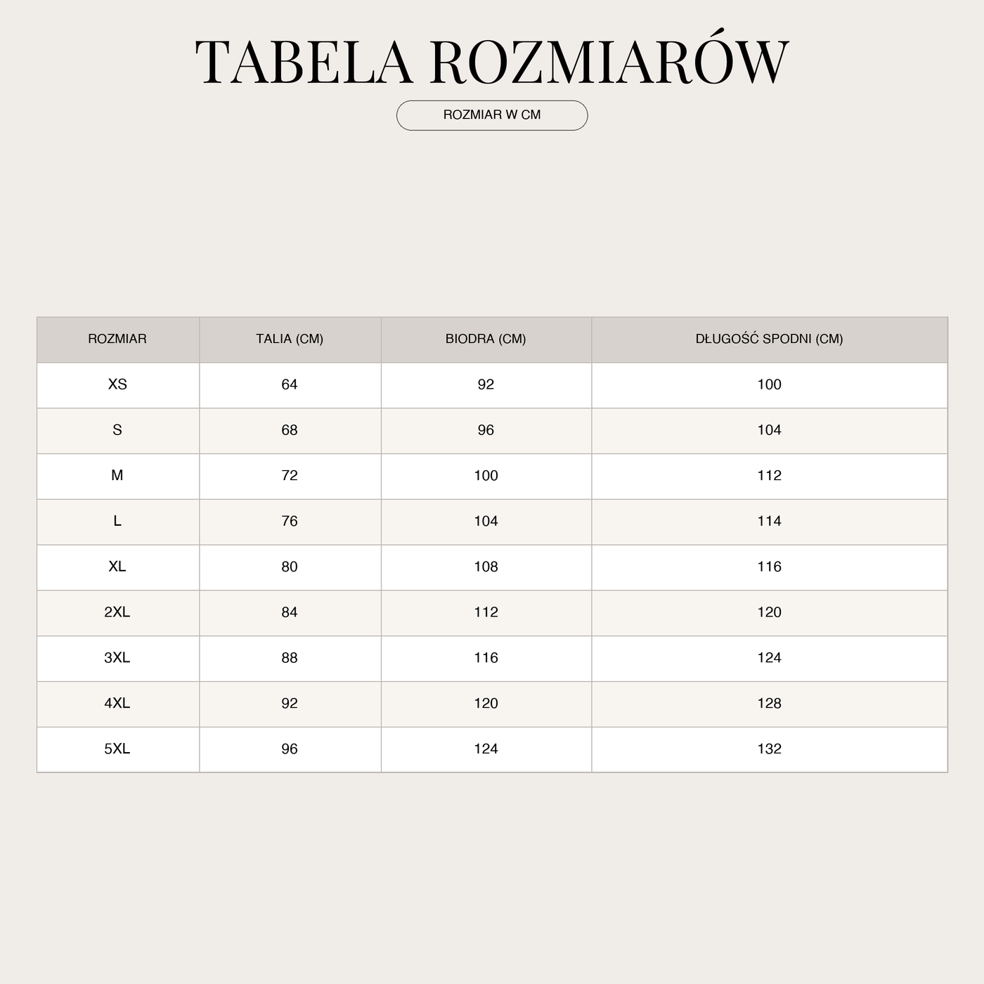 Lniane spodnie z elastycznym pasem i kieszeniami bocznymi dla mężczyzn size chart