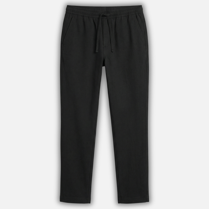 Linen Hose mit Elastischem Bund und Seitentaschen für Männer