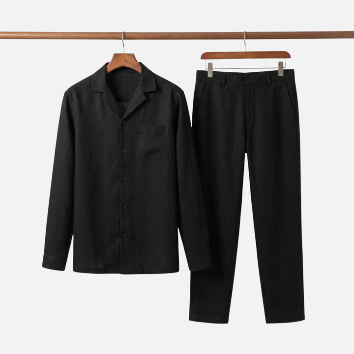Locker geschnittenes Shirt- und Hosen-Set mit Kordel für Männer