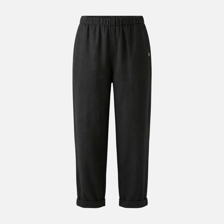 Sommer Leinen-Baumwoll Hose mit elastischem Bund für Damen