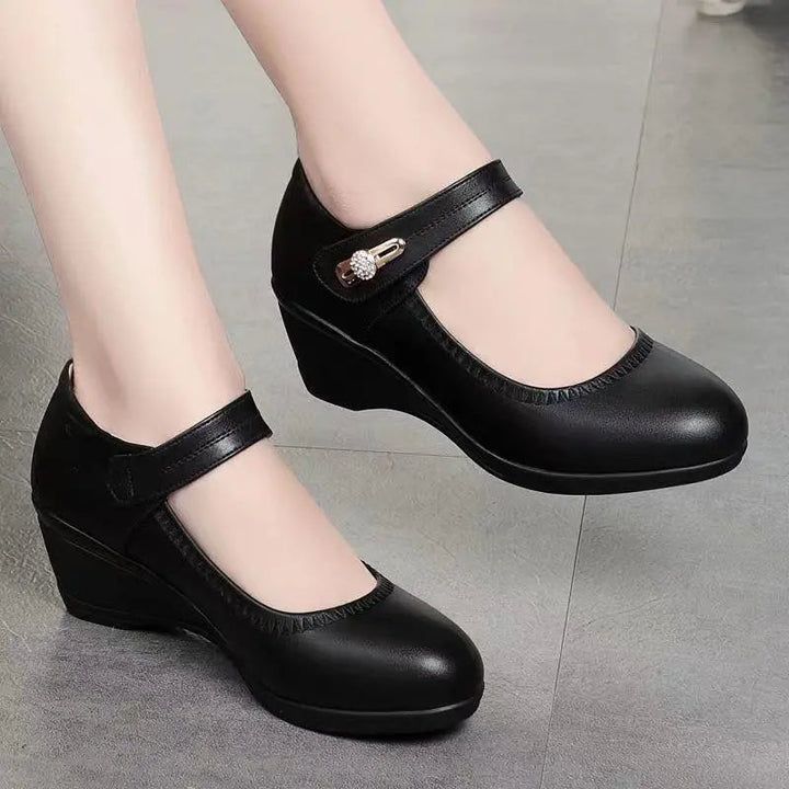 Mary Jane Komfort Keilpumps fuer Damen 5