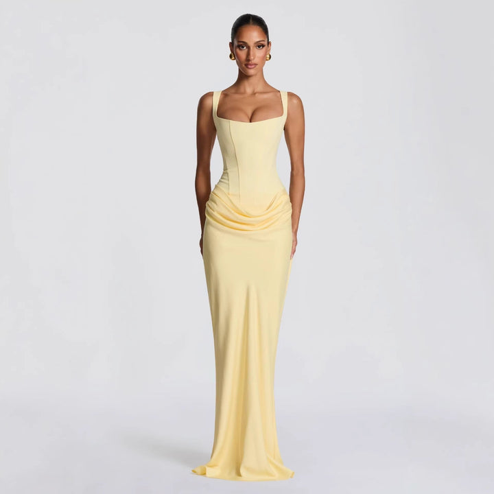 Maxikleid für Damen – Figurformend mit zarter Drapierung 10