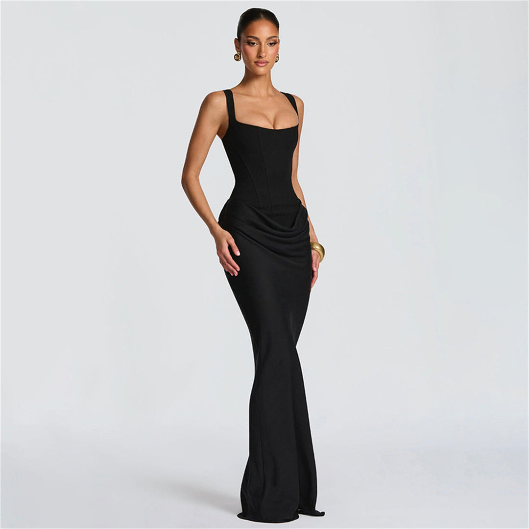 Maxikleid für Damen – Figurformend mit zarter Drapierung 4