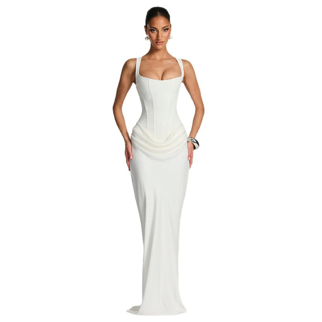Maxikleid für Damen – Figurformend mit zarter Drapierung 5
