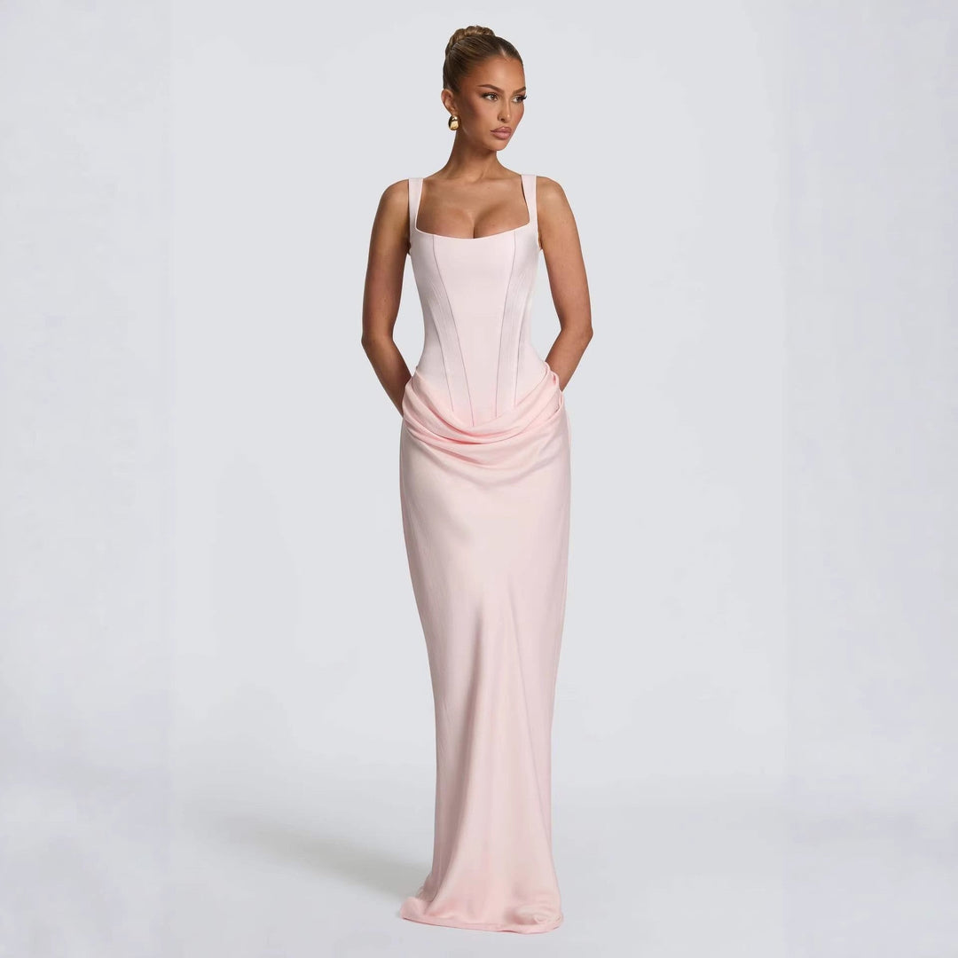 Maxikleid für Damen – Figurformend mit zarter Drapierung 6