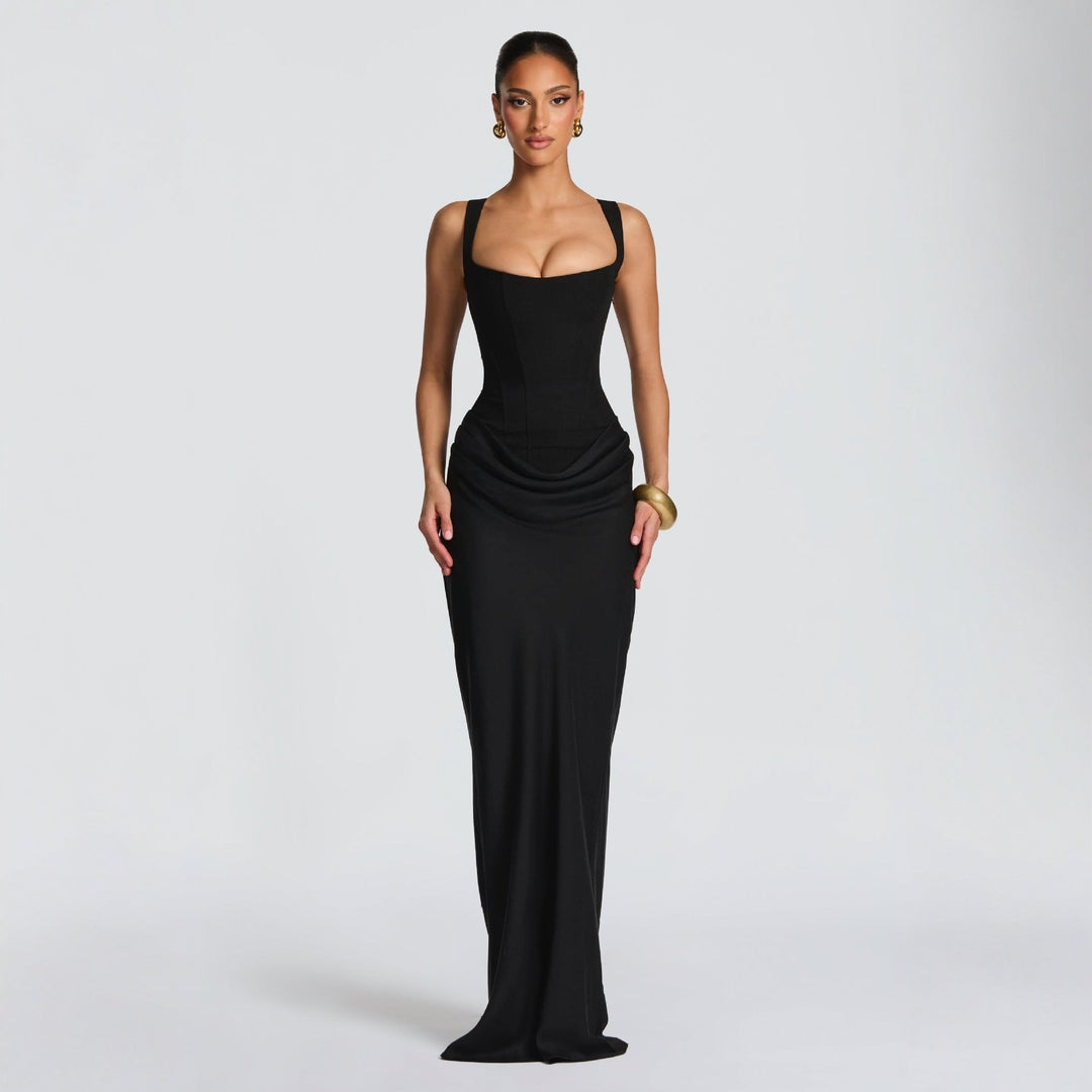 Maxikleid für Damen – Figurformend mit zarter Drapierung 8