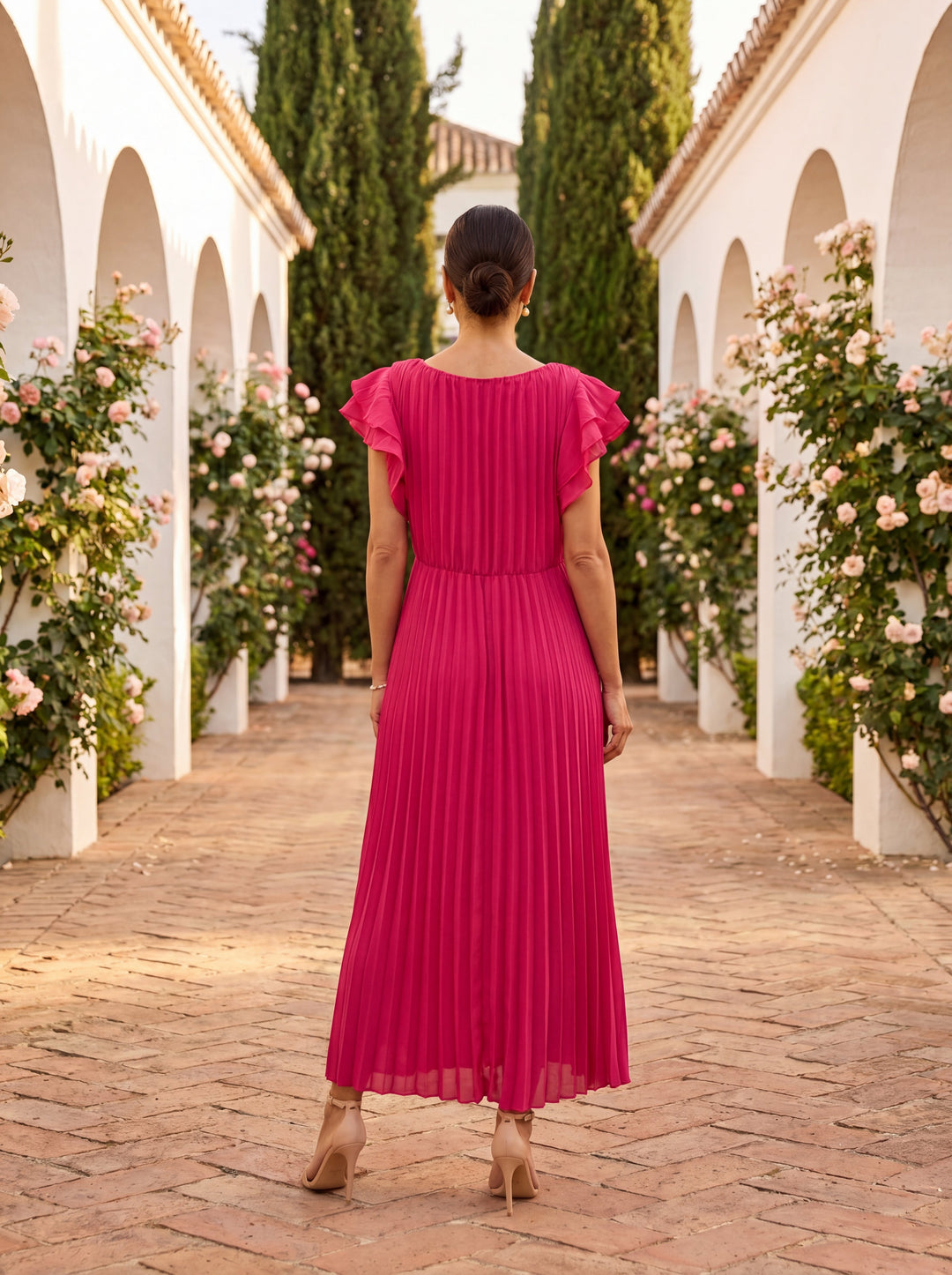 Maxikleid für Damen – Mit Blumenmuster und fließendem Schnitt 2