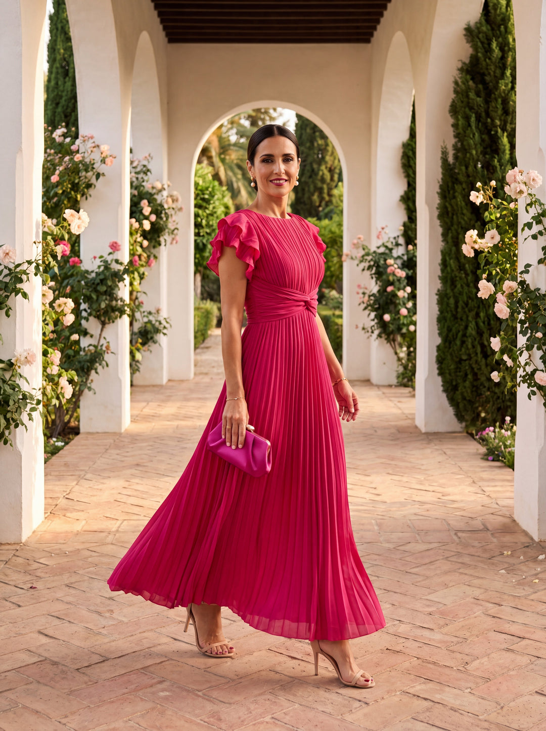 Maxikleid für Damen – Mit Blumenmuster und fließendem Schnitt 3