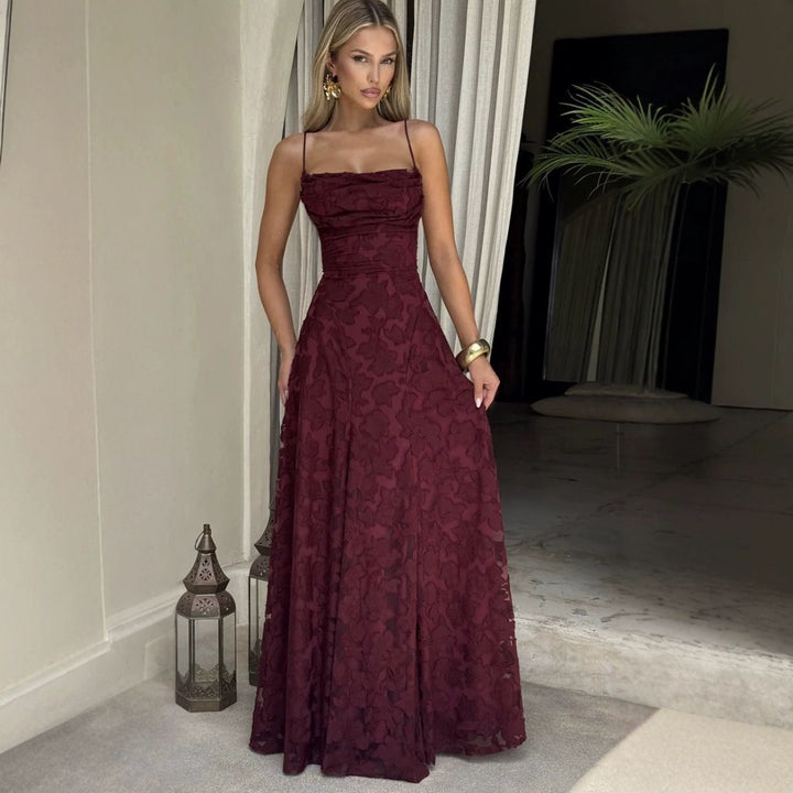 Maxikleid für Damen – mit floralen Spitzenapplikationen 18