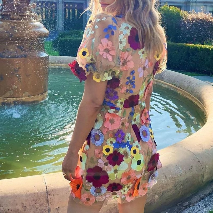 Mesh_Mini_Puff_Sleeve_Floral_Dress_Sheer_Design_for_Women_10
