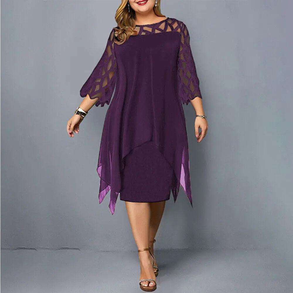 Midikleid_f_r_Damen_Spitze_mit_Geometrischem_Ausschnitt_2