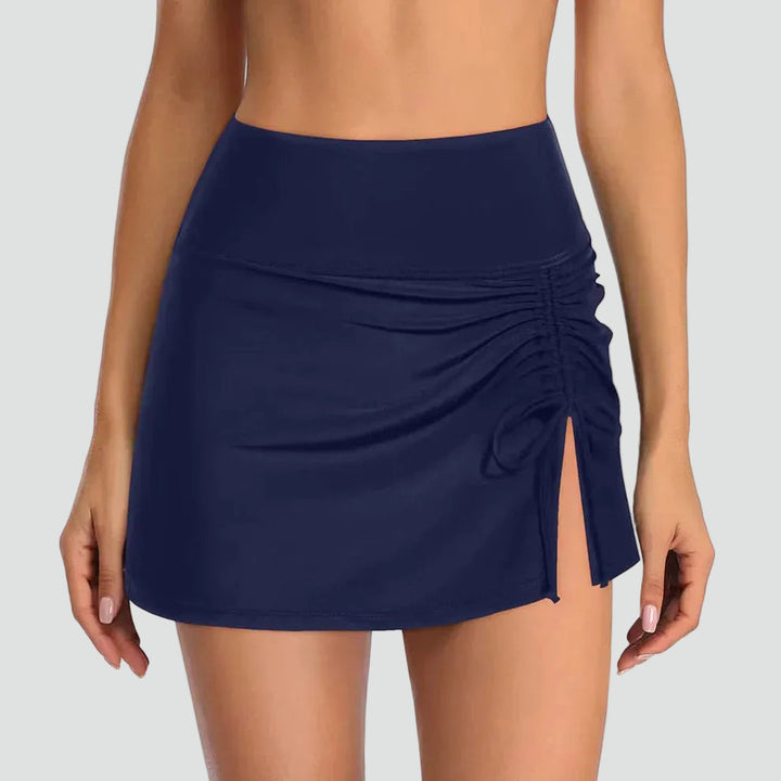 Modelująca Bade-Bikini-Rock für Damen – Hoher Bund mit Raffung 6