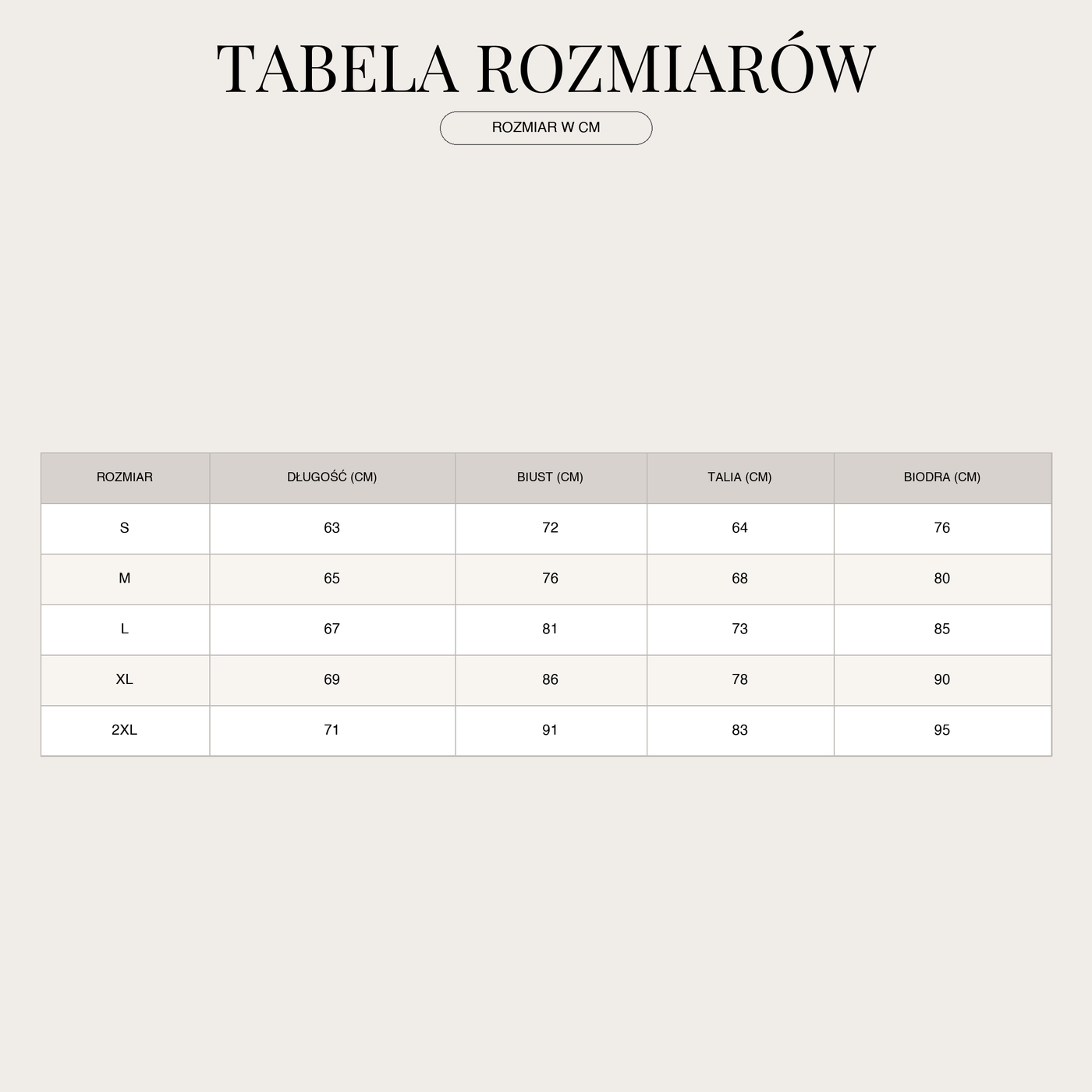 Muster-Badeanzug für Damen – Elegant und mit farbenfrohem Design size chart