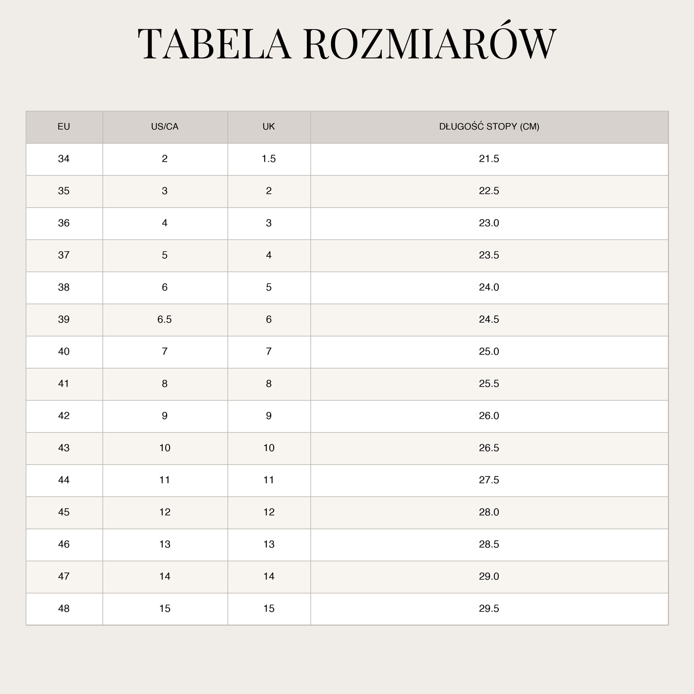 Offene-Ferse-Loafer für Herren – Elegantem Design und leichtem Anziehen size chart